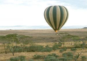 Balloon safari over Serengeti National Park, Tanzania