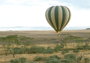 Balloon safari over Serengeti National Park, Tanzania